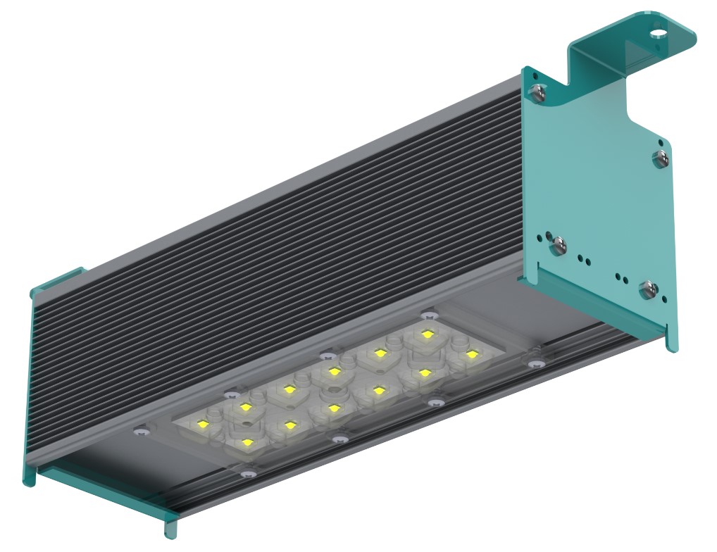 Светильник промышленный линейный с одним модулем 50 Вт поворотный диаграмма Д опал RAYLUX I-Lux 50 MD 5870-507-P1-Д Опал IP65 Г5 (321-050-5214-11) Переносные светильники #2