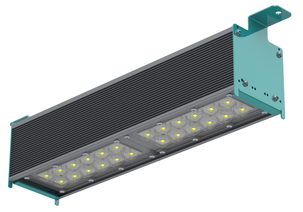Светильник промышленный линейный с одним модулем 53 Вт подвесной диаграмма Д опал RAYLUX I-Lux 53 MD 7100-507-S-Д Опал IP65 Г5 (321-053-5114-11) Переносные светильники #2