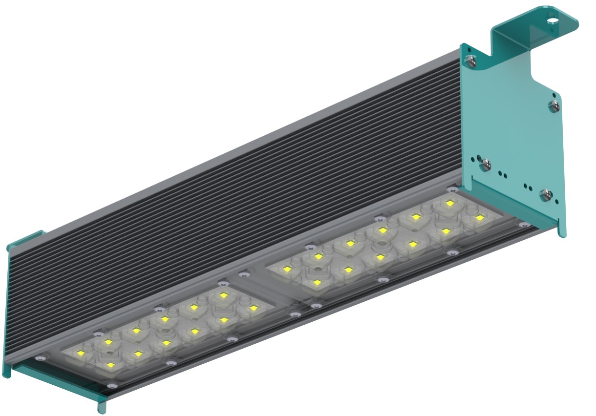 Светильник промышленный линейный с одним модулем 55 Вт консольный оптика VSM RAYLUX I-Lux 55 M 7060-507-K-VSM IP67 Г5 (311-055-5576-41) Переносные светильники #1