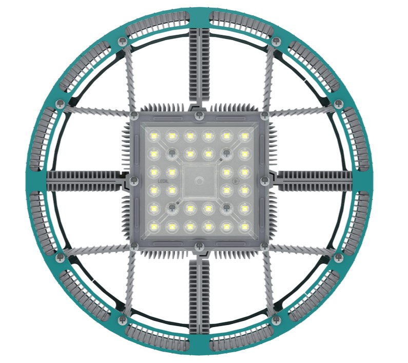 Светильник промышленный круглый с одним модулем 64 Вт подвесной (крюк) оптика 45° RAYLUX I-Lux 64 HB 8930-507-S-Г45 IP67 Г5 (351-064-5146-41) Переносные светильники #5