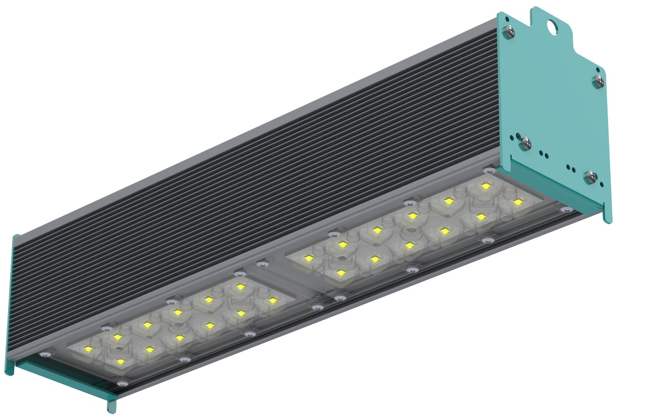 Светильник промышленный линейный с одним модулем 64 Вт подвесной оптика VSM RAYLUX I-Lux 64 M 8240-507-S-VSM IP67 Г5 (311-064-5176-41) Переносные светильники #5