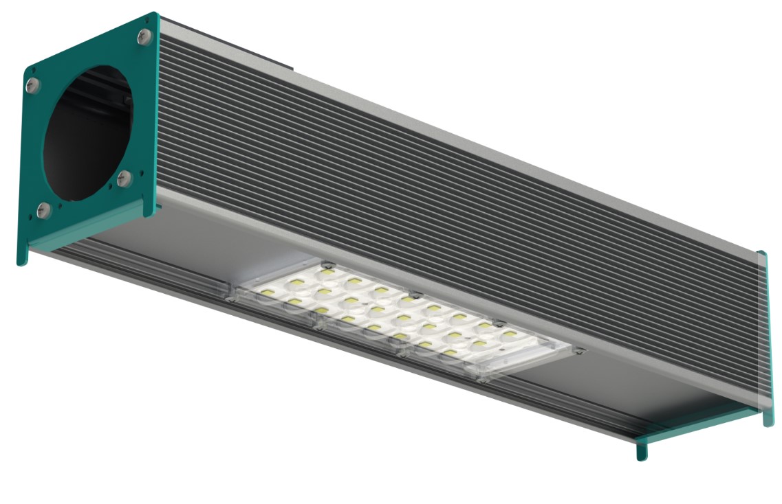 Светильник промышленный подвесной с одним модулем 64 Вт консольный оптика 60° RAYLUX I-Lux 64 MK 9830-507-К-Г60 IP67 Г5 Переносные светильники #4