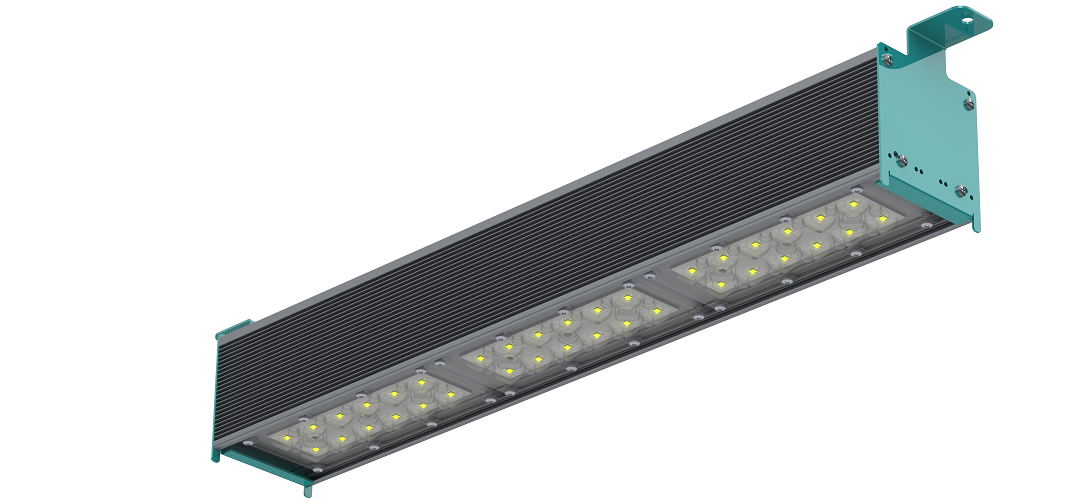 Светильник промышленный линейный с одним модулем 96 Вт подвесной оптика 30x100° RAYLUX I-Lux 96 MD 14740-507-S-Г30х100 IP67 Г5 (321-096-5186-41) Переносные светильники #2
