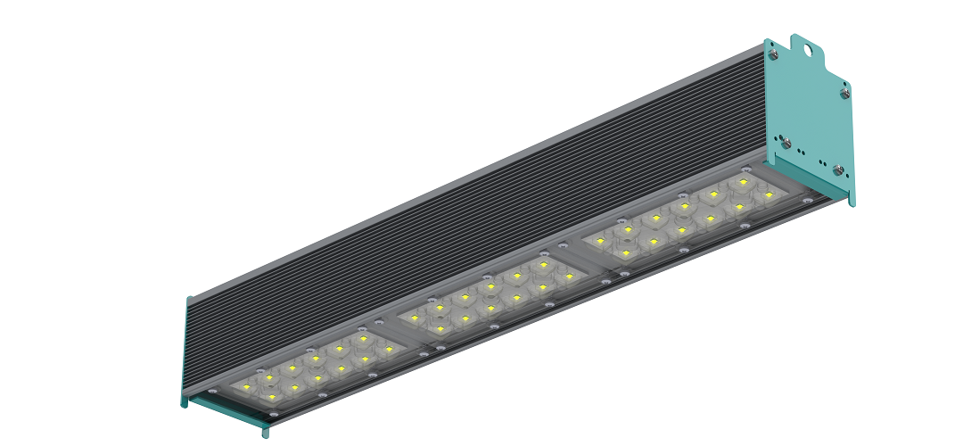 Светильник промышленный линейный с одним модулем 96 Вт подвесной оптика 30x100° RAYLUX I-Lux 96 MD 14740-507-S-Г30х100 IP67 Г5 (321-096-5186-41) Переносные светильники #1