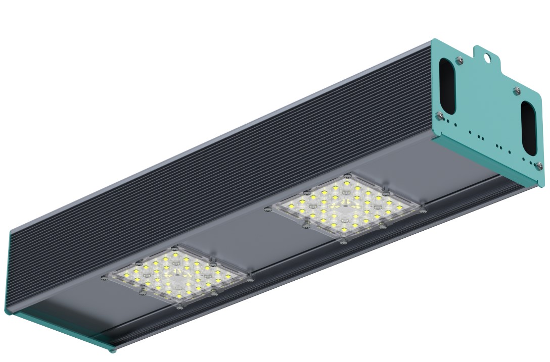Светильник промышленный линейный с одним модулем 118 Вт консольный диаграмма Д опал RAYLUX I-Lux 118 BL 16680-507-K-Д опал IP65 Г5 (371-118-5514-11) Переносные светильники #1