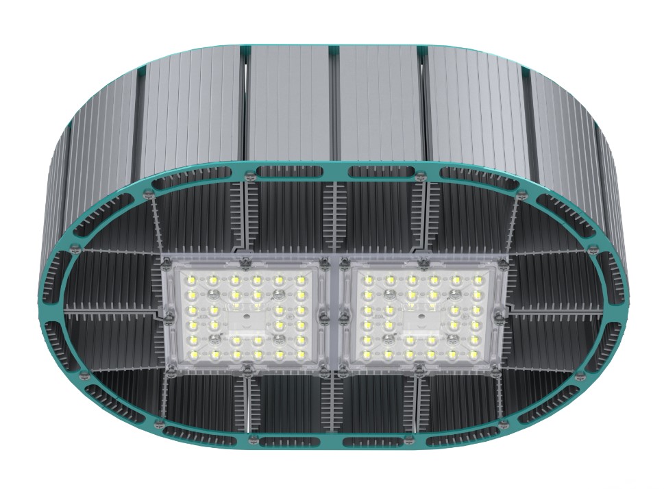 Светильник промышленный круглый с двумя модулями 118 Вт подвесной (крюк) оптика 80° RAYLUX I-Lux 118 HB2 18330-507-S-Г80 IP67 Г5 (352-118-5166-41) Переносные светильники