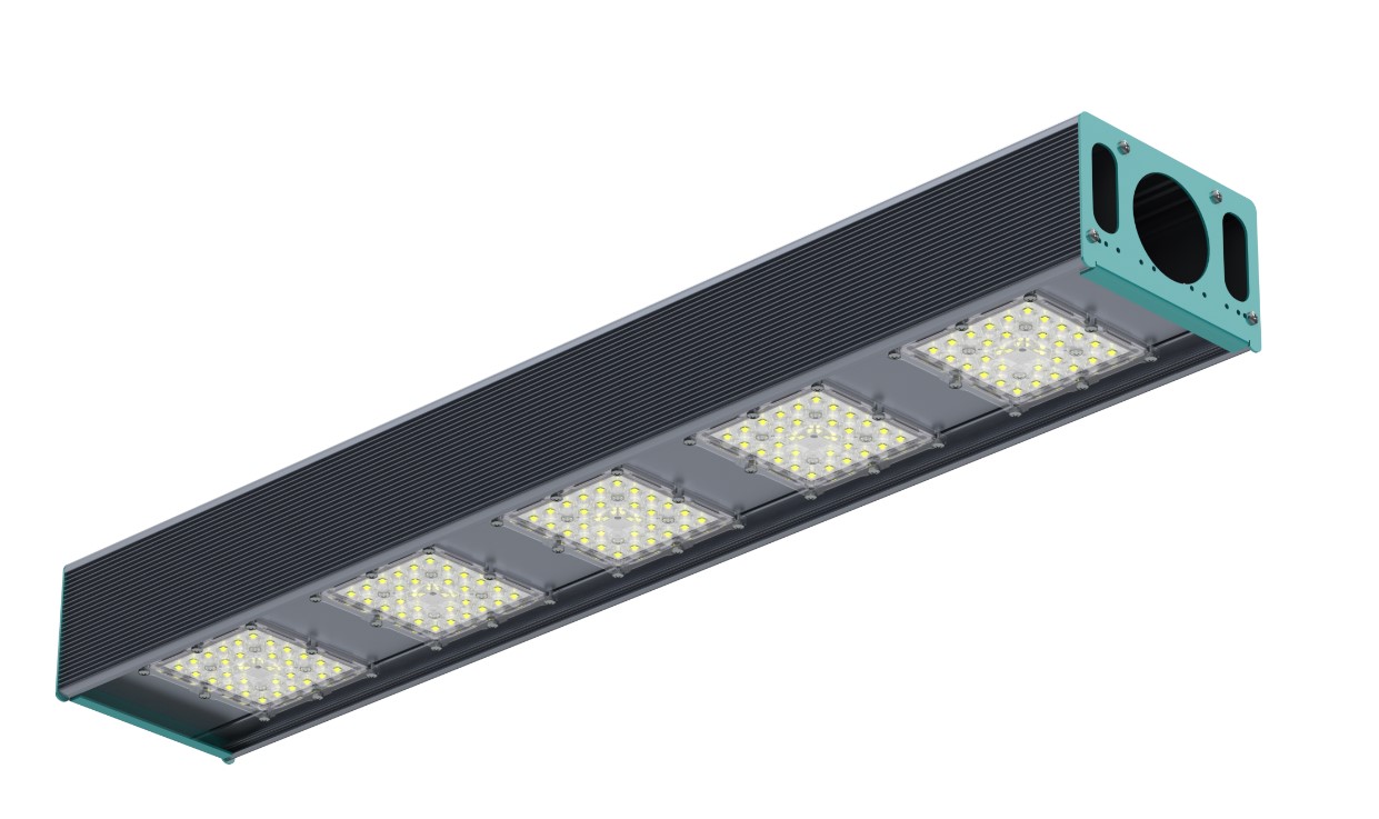 Светильник промышленный линейный с одним модулем 189 Вт консольный оптика 65° RAYLUX I-Lux 189 BD 32520-507-K-Г65 IP67 Г5 (361-189-5556-41) Переносные светильники #5