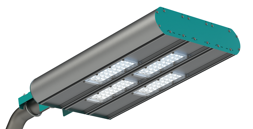 Светильник уличный с тремя модулями 182 Вт консольный оптика Ш9 RAYLUX R-lux 182 MK3 DECOR 29770-507-K-Ш9 IP67 Г5 Переносные светильники #4