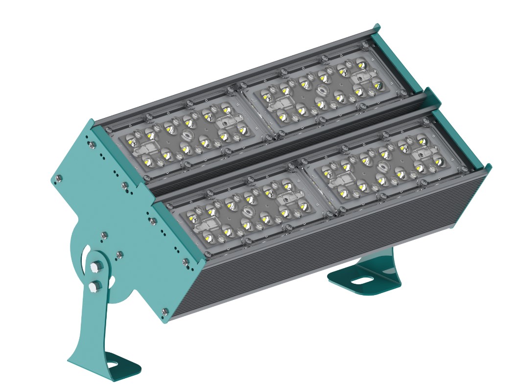 Прожектор уличный с двумя модулями 104 Вт поворотный оптика 104° RAYLUX P-Lux 104 MD2 17010-507-P1-Г45 IP67 Г5 (422-104-5246-41) Прожекторы #2