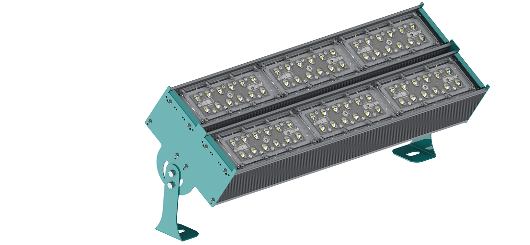 Прожектор уличный с двумя модулями 128 Вт поворотный оптика 15° RAYLUX P-Lux 128 M2 15780-507-Р1-K15 IP67 Г5 (412-128-5226-41) Светильники для растений #2