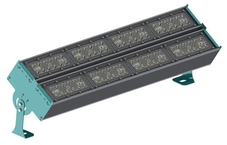 Прожектор уличный с двумя модулями 208 Вт поворотный оптика 30x100° RAYLUX P-Lux 208 MD2 33300-507-P1-Г30х100 IP67 Г5 (422-208-5286-41) Светильники для растений